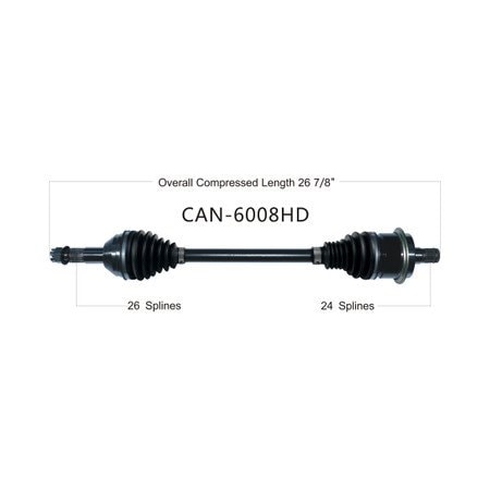 Wide Open Heavy Duty CV Axle for CAN AM HD REAR L/R 800R/1000 COMMANDR 12-14 CAN-6008HD